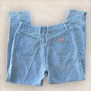 Vtg Guess By Georges Marciano High Waist Taper Mom Jeans Women 29x26 80s Paisley
